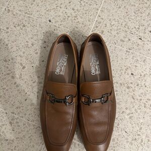 Salvatore Ferragamo Men's Tan Leather Loafers